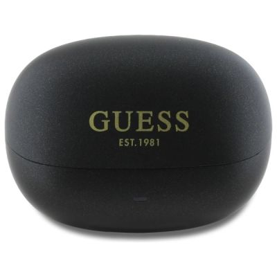2. Słuchawki Bluetooth Guess Capsule Printed Logo TWS + stacja dokująca - czarne