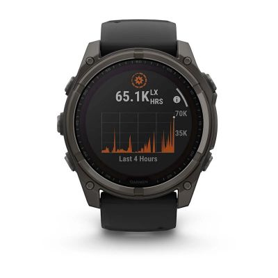 8. Zegarek Garmin Fenix 8 Solar Sapphire Titanium Carbon Grey DLC Black
