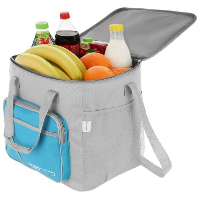 8. TORBA TERMICZNA 36x25x33CM BŁEKITNO SZARA 30L ENERO CAMP