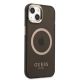 4. Etui Guess Gold Outline Translucent MagSafe na iPhone 13 - czarne