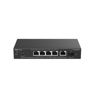 3. Ruijie Networks RG-ES206MG-P przełącznik sieciowy Zarządzany L2 2.5G Ethernet (100/1000/2500) Obsługa PoE Montaż na biurku/ścianie Czarny