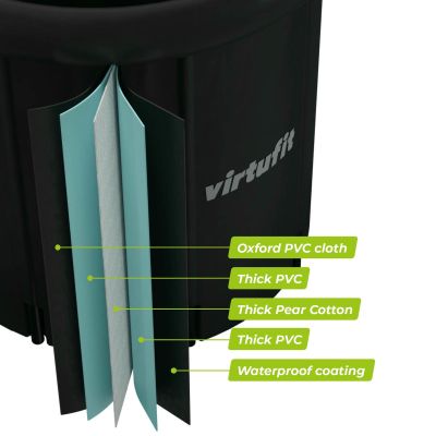 32. VIRTUFIT WANNA LODOWA XXL - 375 LITRÓW - ANTRACYT - Z AKCESORIAMI