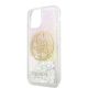 3. Etui Guess Gradient Liquid Glitter Circle Logo na iPhone 11 Pro - przezroczyste