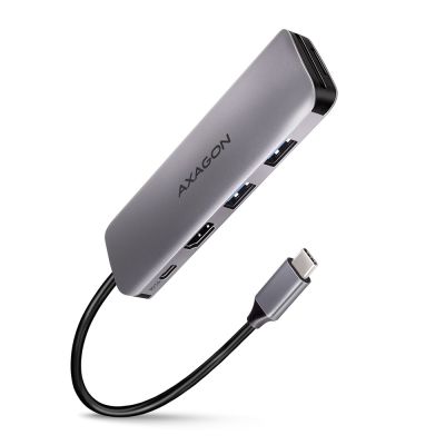 11. Axagon HMC-5 stacja dokująca Przewodowa USB 3.2 Gen 1 (3.1 Gen 1) Type-C Szary