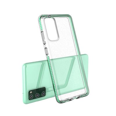 3. Spring Case pokrowiec żelowe etui z kolorową ramką do Samsung Galaxy A72 4G czarny