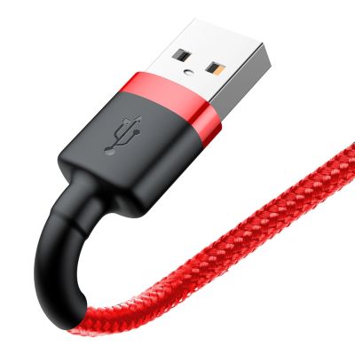 3. Kabel Baseus Cafule USB-A / Lightning 2.4A QC 3.0 1 m - czerwony