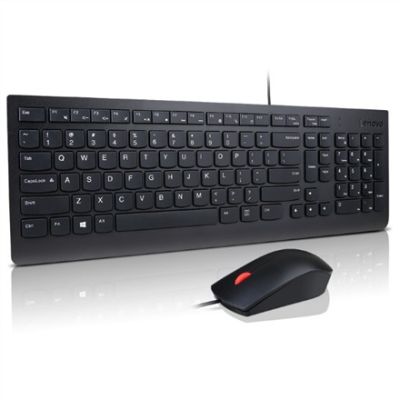 5. Podstawowe Lenovo | Kombinacja klawiatury i myszy | Przewodowe | Euro amerykańskie | Czarny