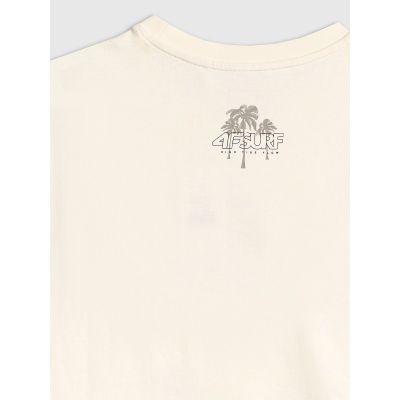 7. T-shirt regular z nadrukiem męski 4F 4FRSS26TTSHM4298-11S