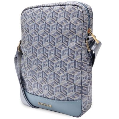 2. Torba Guess GCube Stripe Tablet Bag na tablet 10'' - niebieska