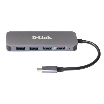 2. D-Link DUB-2340 huby i koncentratory USB Type-C 5000 Mbit/s Szary