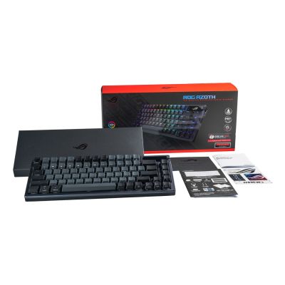 3. ASUS ROG Azoth klawiatura Gaming USB + RF Wireless + Bluetooth QWERTY Czarny