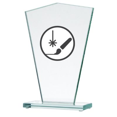 3. Trofeum szklane grawerowane + wypełnienie farbą