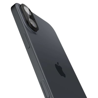 3. Szkło na aparat Spigen Optik GLAS.TR Camera Protector 2-PACK na iPhone 16 / 16 PLUS - czarne