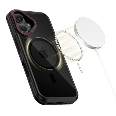 3. Etui Tech-Protect MagHybrid MagSafe na iPhone 17 - czarno-czerwone