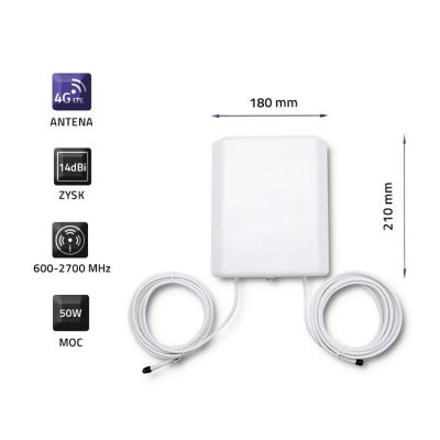 3. QOLTEC ANTENA 4G LTE | 14DBI | ZEWNĘTRZNA