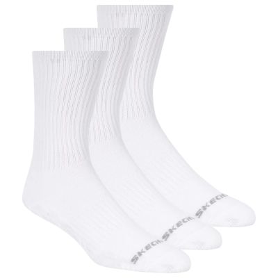 Skechers 3pk Unisex Non Terry Crew S601102-100 Białe 43-46