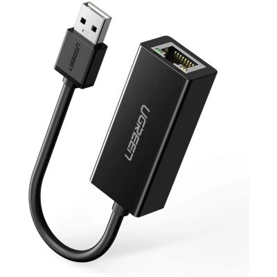 2. Ugreen zewnętrzna karta sieciowa RJ45 - USB 2.0 100 Mbps Ethernet czarny (CR110 20254)