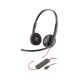 16. Słuchawki Poly Blackwire 3220 Stereo USB-C Black Headset +USB-C/A Adapter (Box) 8X228AA