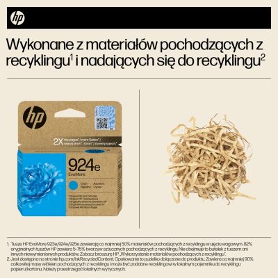 13. HP Oryginalny błękitny tusz 924e EvoMore