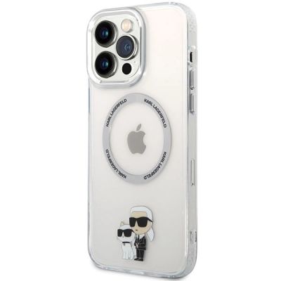 2. Etui Karl Lagerfeld Iconic Karl&Choupette Magsafe na iPhone 13 Pro Max - przezroczyste