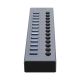 3. Hub Orico BT2U3-13AB 13x USB-A 3.0 z włącznikami - szary