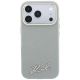 3. Etui Karl Lagerfeld Saffiano Small Script Metal Logo MagSafe na iPhone 17 Pro Max / 18 Pro Max - beżowe
