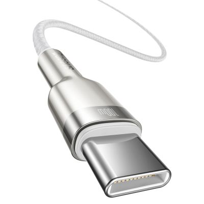 2. Kabel Baseus Cafule Metal 100W USB-C - USB-C 2m - biały