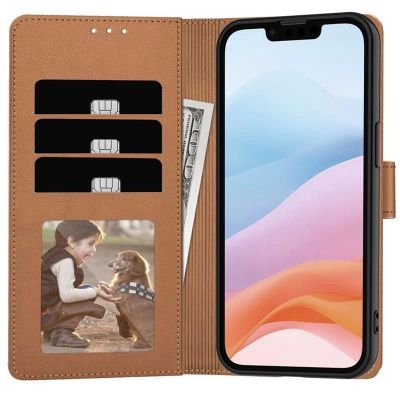 3. Etui Tech-Protect Wallet na iPhone 16e / 17e - brązowe