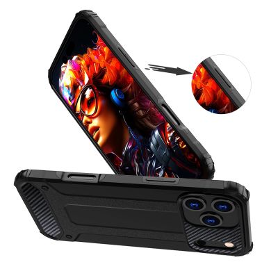 5. Etui Hybrid Armor na iPhone 17 Pro Max pancerne - czarne