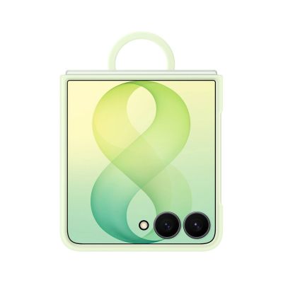4. EF-EF776CGE Samsung Silicone Magnetic Cover with Ring for Galaxy Z Flip 8 Green