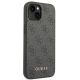 4. Etui Guess 4G Metal Gold Logo na iPhone 14 Plus / 15 Plus - szare