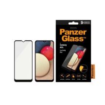 Szkło hartowane PanzerGlass E2E Super+ antybakteryjne na Samsung Galaxy A02s - z czarną ramką