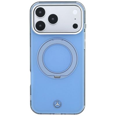 3. Etui Mercedes with ring Stand and Iconic Logo MagSafe na iPhone 18 Pro Max / 17 Pro Max - niebieskie