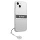 4. Etui Guess 4G Grey Strap Charm na iPhone 13 mini - przezroczyste