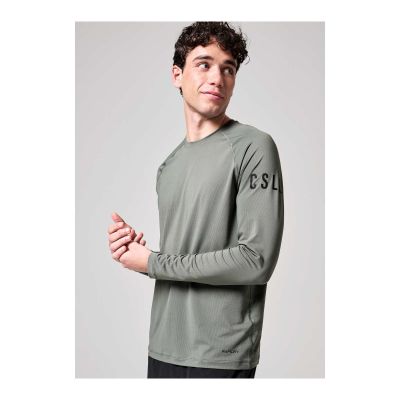 3. Koszulka CASALL M Rapidry Long Sleeve sage grey