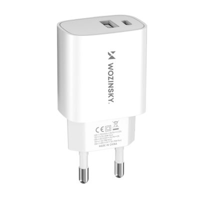 3. Ładowarka sieciowa Wozinsky WGWCW USB-A USB-C 20W - biała