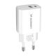 3. Ładowarka sieciowa Wozinsky WGWCW USB-A USB-C 20W - biała