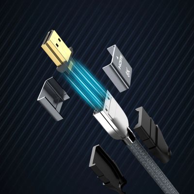 14. Wozinsky kabel HDMI 2.1 8K 60 Hz 48 Gbps / 4K 120 Hz / 2K 144 Hz 1 m srebrny (WHDMI-10)