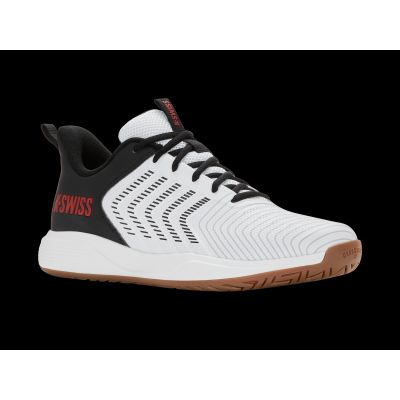 2. Sneakersy K-swiss ULTRASHOT TR INDR WHITE/BLACK/HIGH RISK RED-M (04602-153-M)