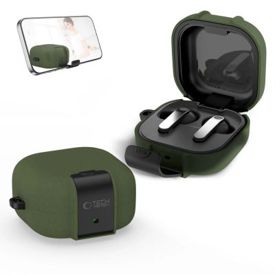 3. Etui Tech-Protect Slim Hook na Samsung Galaxy Buds 4 / 4 Pro - zielone