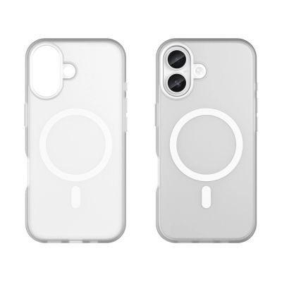 6. Etui Magnetic Abrasive na iPhone 17 kompatybilne z MagSafe - matowe białe