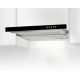 4. Okap podszafkowy teleskopowy AKPO WK-7 LIGHT GLASS 50 INOX CZARNY (500mm; kolor inox, front czarne szkło)