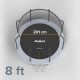 3. REBEL ACTIVE TRAMPOLINA PRO 8FT/244CM, SIATKA, DRABINKA RBA-8001