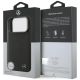 8. Etui Mercedes Leather Large Laurel Leave MagSafe na iPhone 17 Pro - czarne