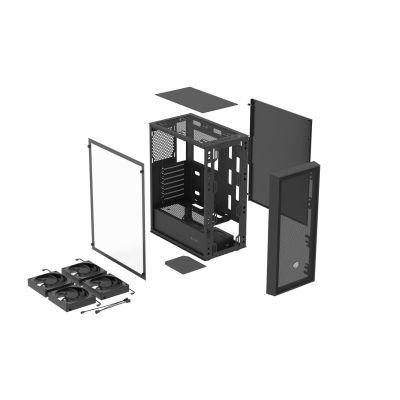 15. FURY OBUDOWA SHOBO SH8F MIDI TOWER Z OKNEM CZARNA