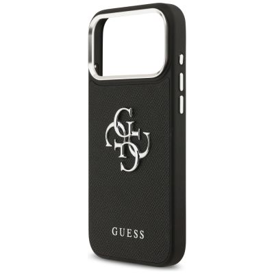 6. Etui Guess Grained Big 4G Classic Logo na iPhone 17 Pro Max - czarne