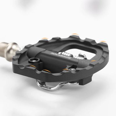 3. Pedały rowerowe Rockbros M108 nylonowe half-lock dwustronne - czarne
