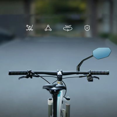 5. Lusterko rowerowe Rockbros F-253W przeciwodblaskowe ramię z włókna węglowego - prawe