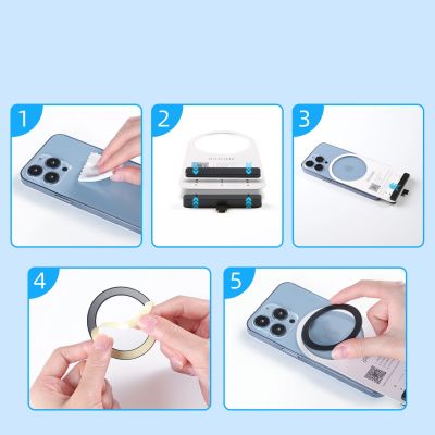 7. Joyroom zestaw metalowych pierścieni magnetycznych do smartfona 2 szt. różowy (JR-Mag-M3)