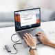 2. Kabel Ugreen US372 80810 USB-C - USB-C PD QC 100W 5A 10Gbps 0.5m - szary